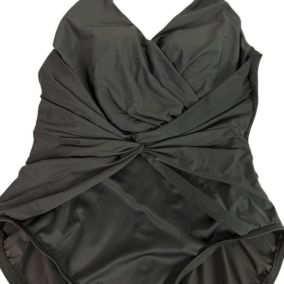 Miraclesuit One Piece Twister Black size 12 - Picture 6 of 10